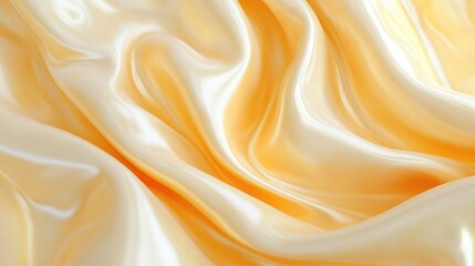 Fototapeta premium Wavy and reflective fabric displays soft folds and color gradients