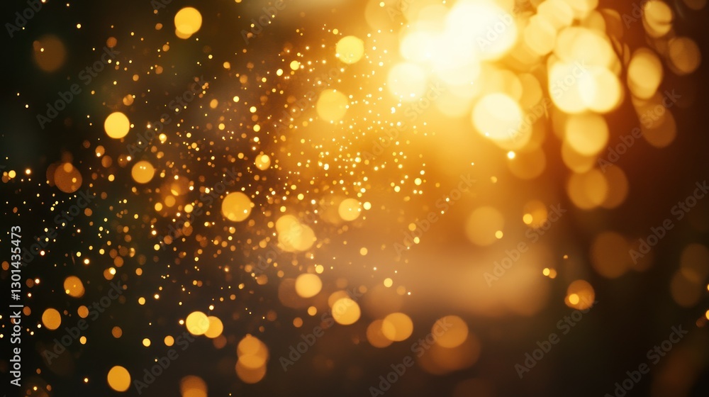 Aufkleber sparkling lights and bokeh forming a luminous abstract background design