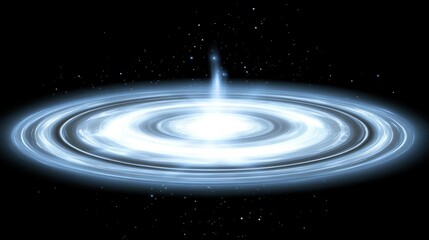 Fototapeta premium A bright light emanating from a galaxy shaped energy ring