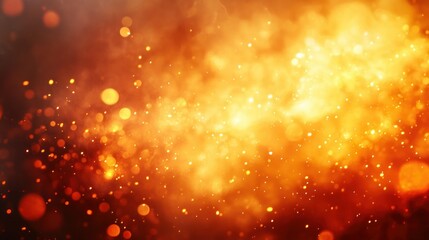Glowing embers and sparkling lights form an abstract illustration