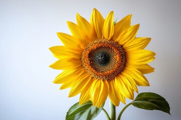 Fototapeta premium Single Bright Yellow Sunflower