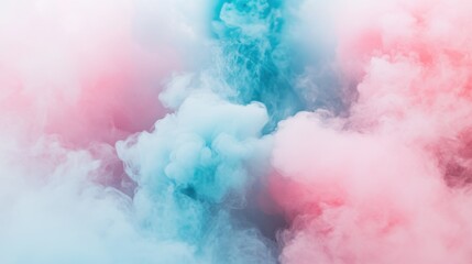 Abstract Cloud Formation Showing Various Colored Smoke Patterns