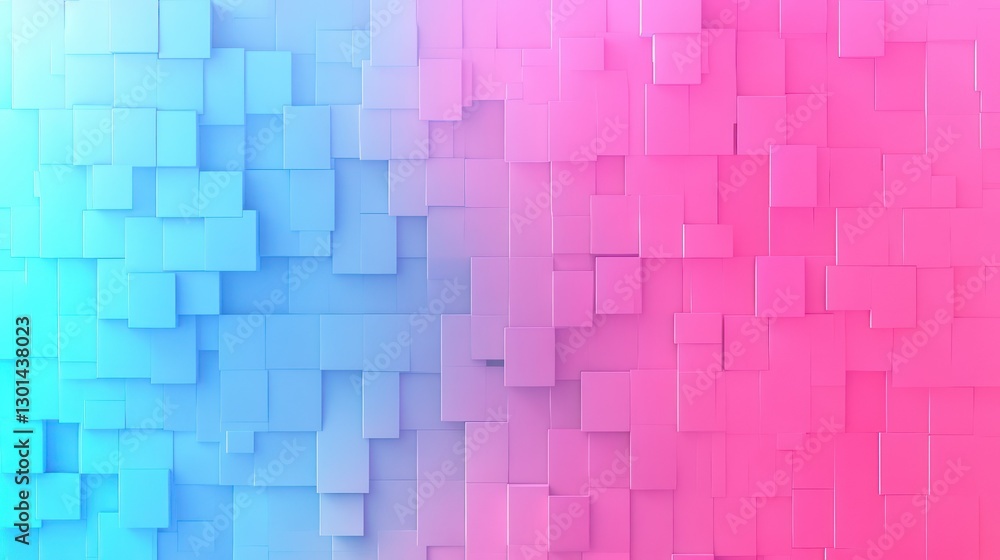 Poster many colored cubes are arranged to make an abstract background image