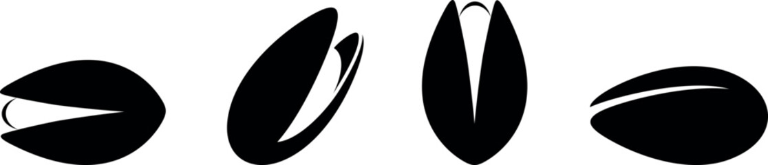 Pistachio nut  logo. Isolated pistachio nut on white background