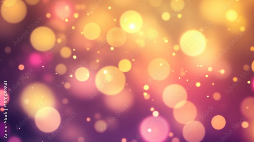 Poster blurred background featuring many overlapping glowing and colorful light orbs