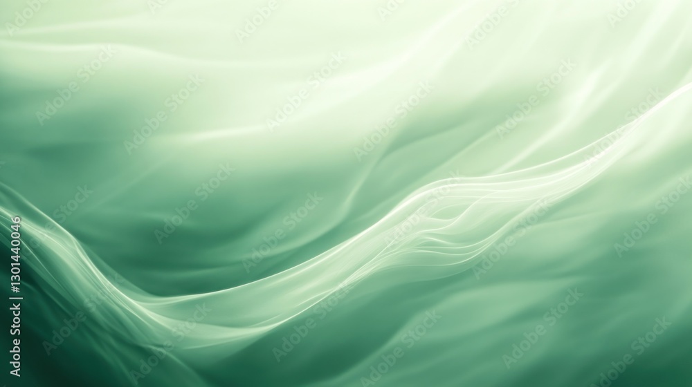 Poster abstract green swirls creating a delicate flowing visual effect