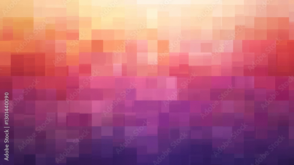 Poster a colorful gradient background composed of various square tiles