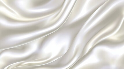 Obraz premium A flowing white silk fabric with soft lighting and elegant curves
