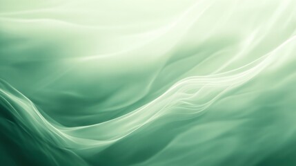 Fototapeta premium Abstract Green Swirls Creating a Delicate Flowing Visual Effect