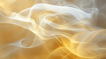 Obraz premium Abstract artwork showing swirling wisps of golden colored smoke