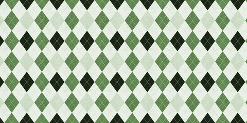 Argyle Pattern Green Check