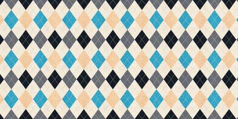 Argyle Pattern Yellow and Blue Alternate