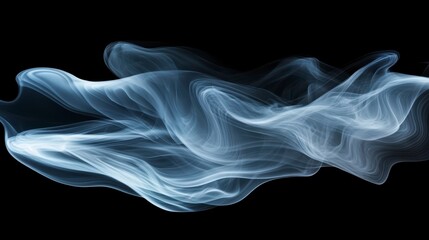Fototapeta premium Abstract smoke swirls on black background. Possible use Design element, wallpaper