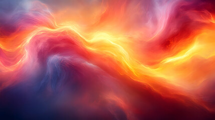 Abstract swirling fiery cosmic clouds