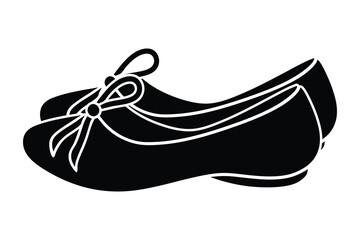 Silhouette of a pair of ballet slippers vector art illustration.eps © T-shirt Land