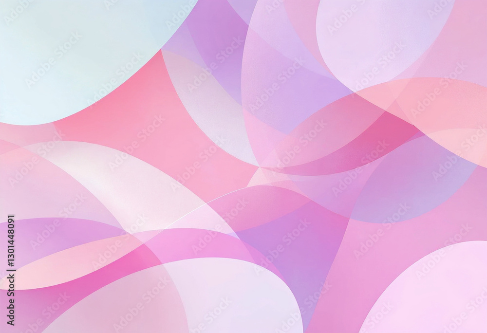 Aufkleber soft pastel abstract design with overlapping light pink and purple shapes in a smooth gradient.