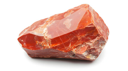 Beautiful raw carnelian stone showing vibrant orange color and natural texture from the earth
