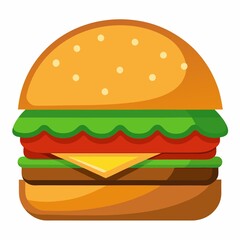 hamburger on a white background
