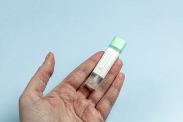 Test tube with reagent for home use and lab delivery