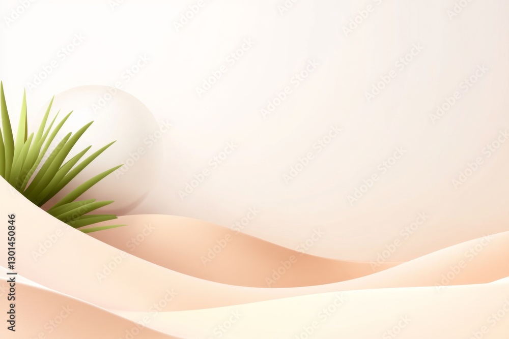 Poster modern minimalistic abstract design featuring soft curves and subtle colors in an artistic landscape