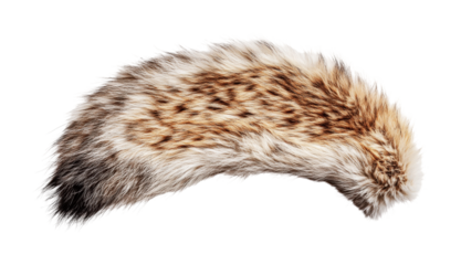 Elegant fur piece showcasing natural patterns and textures for fashion design and winter accessories, cut out