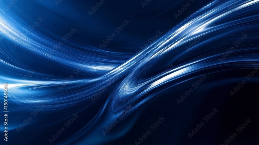 Poster abstract blue flowing lines background. possible use presentation backdrop