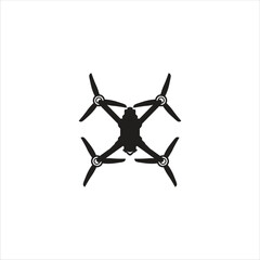 Top View Modern Drone silhouette illustration