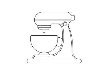 Stand Mixer Line Art Vector Design for Kitchen Lovers