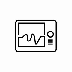Medical monitor screen icon vector sign