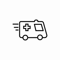 Ambulance emergency vehicle icon vector sign