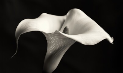 A white flower with a brown center