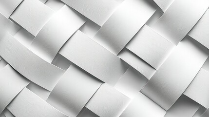 Obraz premium Abstract woven pattern created with white strips on a bright light backdrop