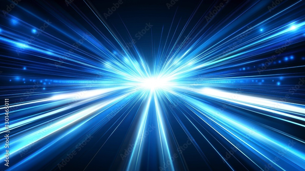 Poster abstract digital speed rays burst, futuristic background, possible use in technology or science pres