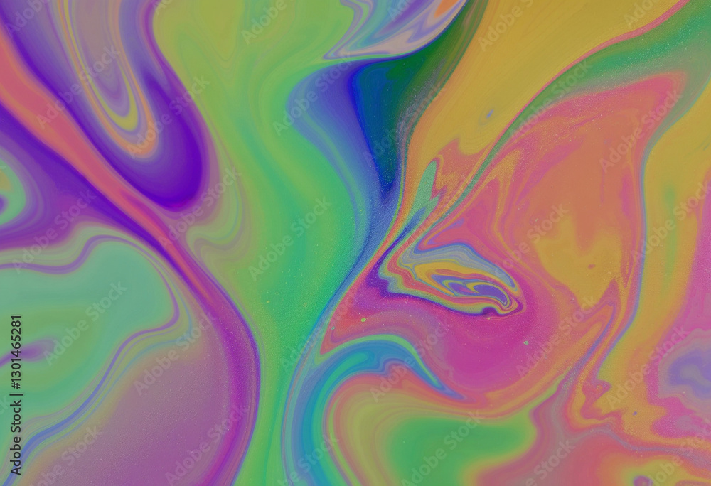 Poster colorful abstract background with vibrant psychedelic swirls and smooth gradient transitions in purp