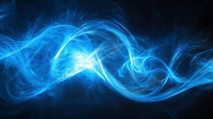 Obraz premium Abstract swirling blue energy waves