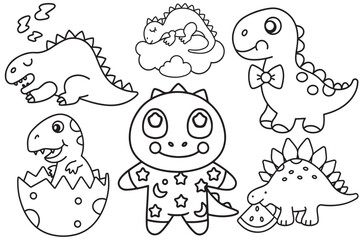 Dinosaur coloring pages, cute dinosaur, dinosaur, bold and easy coloring pages, dinosaur line art, animals, victor, dinosaur victor