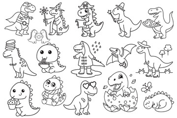Dinosaur coloring pages, cute dinosaur, dinosaur, bold and easy coloring pages, dinosaur line art, animals, victor, dinosaur victor