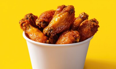 A bowl of fried chicken wings