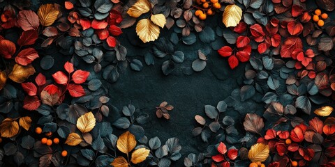 Mellow Background: Vintage Abstract Texture with Dark Color Splashes Inspired by Autumn's Red Palette