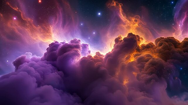 Celestial Nebula with Bright Colors