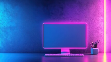 Neon Gaming Arena with Digital Vibes and Chaotic Atmosphere for Esports Events