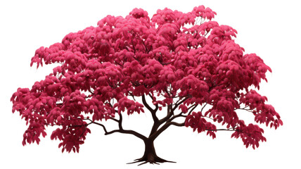3D Sumac Tree Variant isolated on transparent background, PNG