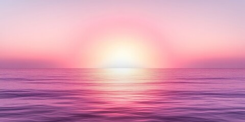 Obraz premium Serene Sunset Over Calm Ocean Waters A Tranquil Evening View with Vibrant Colors.