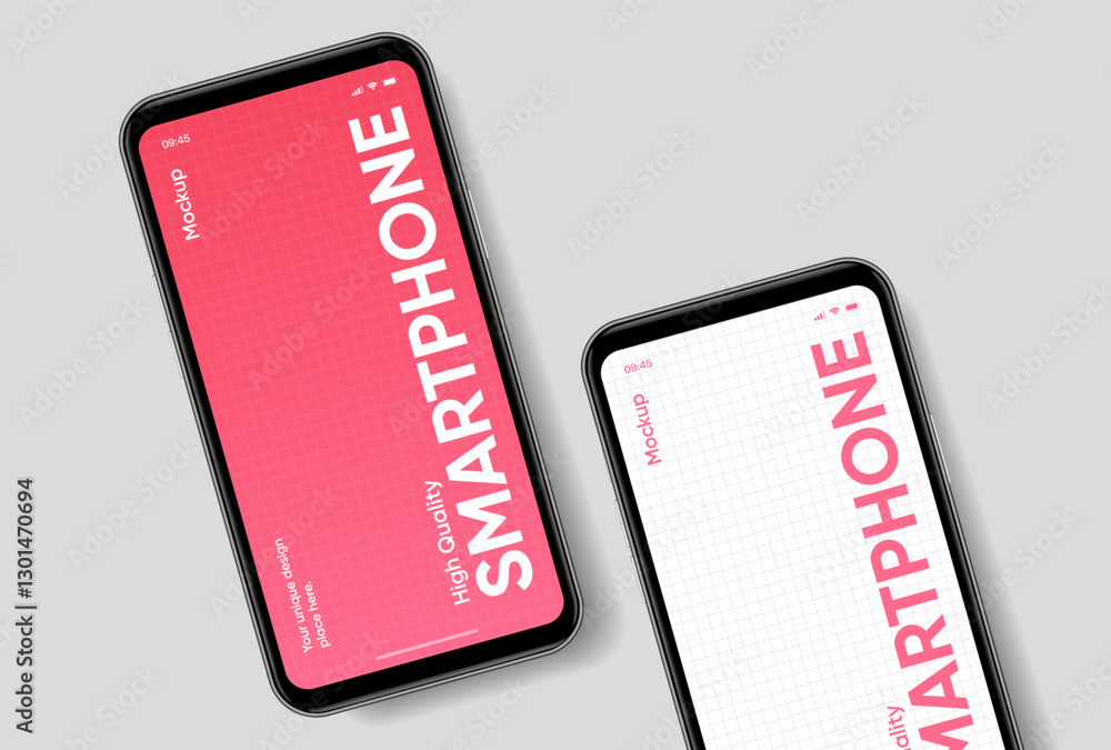Aufkleber realistic smartphone mockup. mobile phone vector with isolated on white background. device front vie