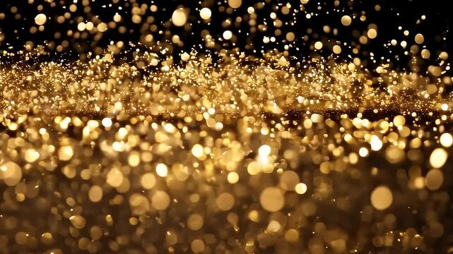 Abstract Gold Particle Swirl