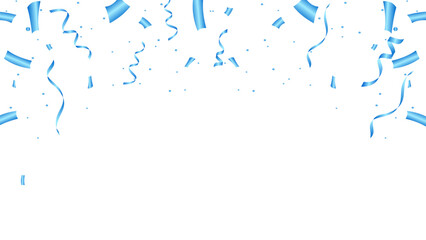 blue confetti party celebration background template