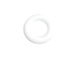 White circle isolated on transparent background