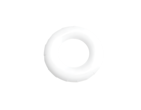 White circle isolated on transparent background