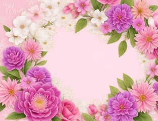 Elegant Meadow-Themed Spring Digital Art