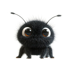 Obraz premium 3D Velvet Ant character isolated on transparent background, PNG